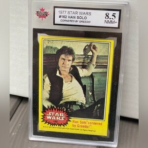 1977 Star Wars #162 Han Solo Cornered By Greedo KSA 8.5 FRESHLY GRADED NOT PSA